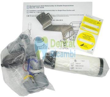 Picture of DURR Exhaust air Bacteria filter, with kit mounting bracket and accessories, for VS 250 S, V/VS/VSA 300 S, Variosuc and PTS 120